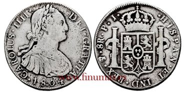 Cy13132.-CARLOS IIII - 8 Reales 1804 Potosi P.J.-BC