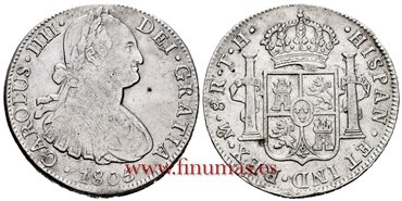 Cy13138-1.-CARLOS IIII - 8 Reales 1805 Mexico T.H.-MBC