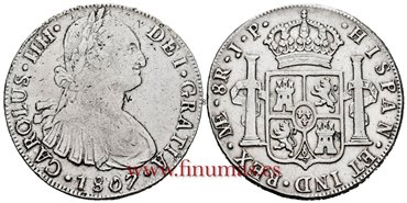 Cy13148.-CARLOS IIII - 8 Reales 1807 Lima J.P.-MBC
