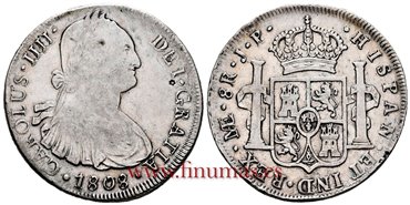 Cy13153.-CARLOS IIII - 8 Reales 1808 Lima J.P.-MBC-
