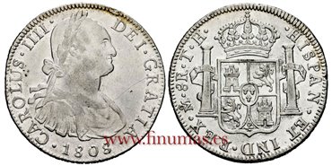 Cy13158-1.-CARLOS IIII - 8 Reales 1808 Mexico T.H.-EBC-
