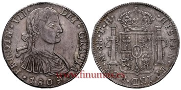 Cy14941-1.-FERNANDO VII - 8 Reales 1809 Mexico T.H.- EBC-