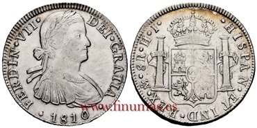 Cy14955.-FERNANDO VII - 8 Reales 1810 Mexico H.J.- EBC+