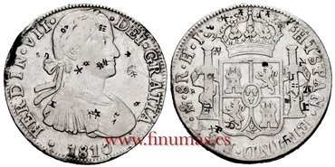 Cy14955-1.-FERNANDO VII - 8 Reales 1810 Mexico H.J.- MBC+