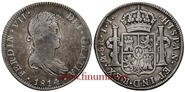 Cy15063.-FERNANDO VII - 8 Reales 1814 Mexico J.J.- MBC+