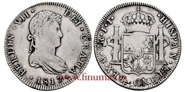 Cy15111.-FERNANDO VII - 8 Reales 1817 Mexico J.J.- MBC-