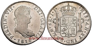Cy15131-1.-FERNANDO VII - 8 Reales 1818 Mexico J.J.- MBC+