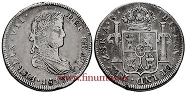 Cy15143.-FERNANDO VII - 8 Reales 1819 Zacatecas A.G.- MBC
