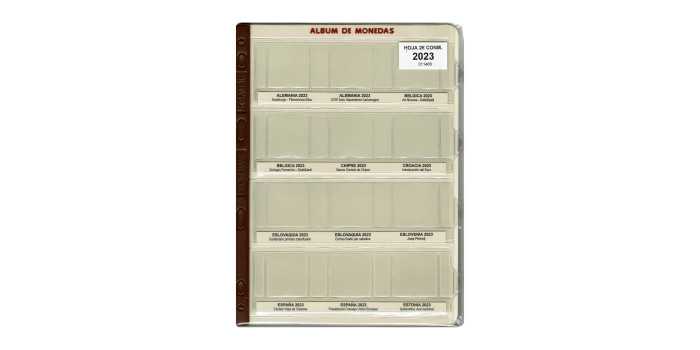 SET OF PRE-PRINTED SHEETS 2 EURO COMM. 2023 PRONUMAS