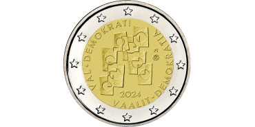 2 EURO COMMEMORATIVE COINS FINLAND 2024 ELECTIONS AND DEMOCRACY