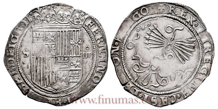 Cy02666.- REYES CATOLICOS  4 REALES 1469-1504 SEVILLA. FLAN GRANDE - NGC UNC