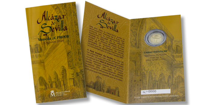 EURO WALLET EURO SET PROOF EUROS SPAIN 2024- 2 EUROS SEVILLA -PROOF
