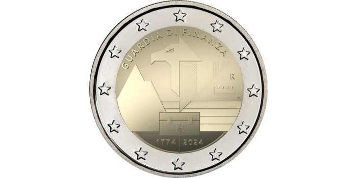 2 EURO COMMEMORATIVE ITALY 2024 "GUARD FINANZA" COINS