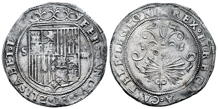 Cy02668.- REYES CATOLICOS 4 REALES N.D. SEVILLA. D CUADRADA
