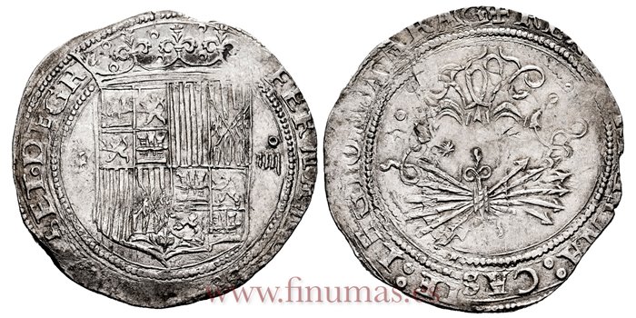 Cy02665.- REYES CATOLICOS 4 REALES N.D. SEVILLA. ESTRELLA 8 PUNTAS
