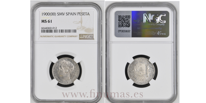 copy of Cy16677K.-ALFONSO XIII - 1 Peseta 1900, SGV, SC