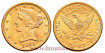 USA - K-101 - 5 DOLLAR 1893 S - CORONET HEAD. GOLD