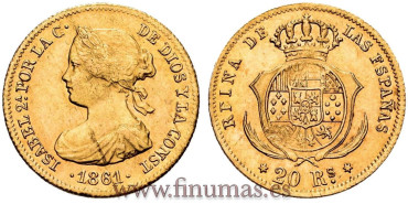 Cy16336.- ISABEL II 20 REALES 1861 MADRID 