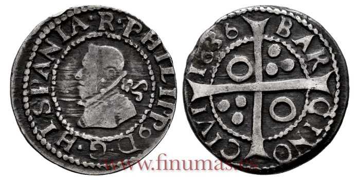 Cy05435.- FELIPE IV - 1 Croat 1636 Barcelona. EBC-