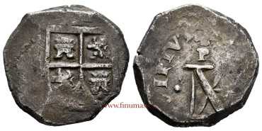 CARLOS II 4 REALES SEVILLA. MARIA TYPE.  MBC- VARIANT