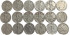 ESTADOS UNIDOS - K-116L1 - 18 x 1/2 DOLAR LIBERTY y BARBER. BC/MBC
