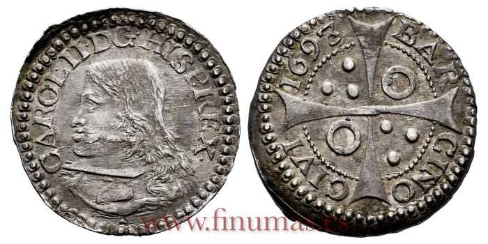 CARLOS II - 1 Croat 1693 Barcelona. EBC