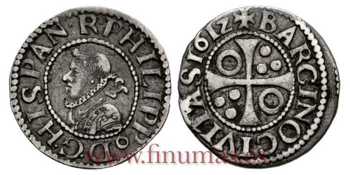 Cy04214.- FELIPE III - 1/2 CROAT 1612 BARCELONA. MBC+