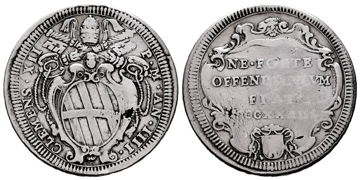 ESTADOS PAPALES - K-0852 - Testone 1733 - MBC-