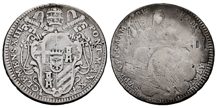 ESTADOS PAPALES - K-0981 - Doppio 1767 - BC-