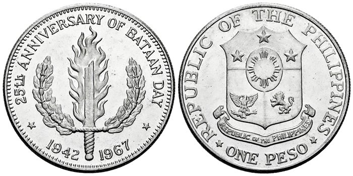 FILIPINAS - k-195 - 1 Peso 1967  - SC