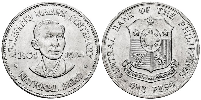 FILIPINAS - k-194 - 1 Peso 1964  - SC