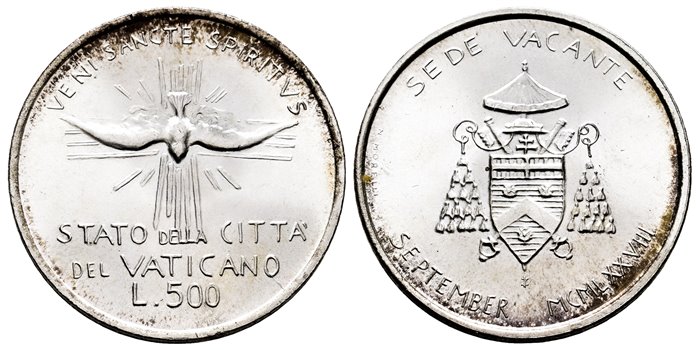 VATICANO - K-141 - 500 Liras 1978 Sede Vacante - SC