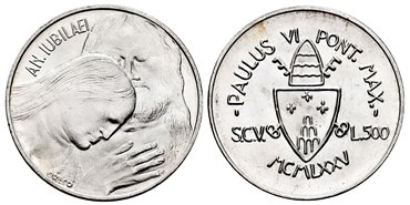 VATICANO - K-131- 500 Liras 1975 Pablo VI- SC