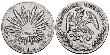 MEXICO - K377.6 - 8 REALES 1889 Guadalajara J.S.-EBC-