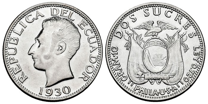 ECUADOR - K073.- 2 Sucres 1930.-SC