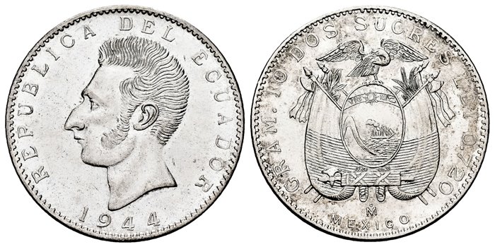 ECUADOR - K080.- 2 Sucres 1944.-SC