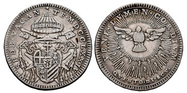 ESTADOS PAPALES - K-1023-1 -  Doppio 1774. SEDE VACANTRE - MBC