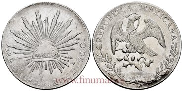 MEXICO - K377.8 - 8 REALES 1890 Guanajuato R.R.-EBC