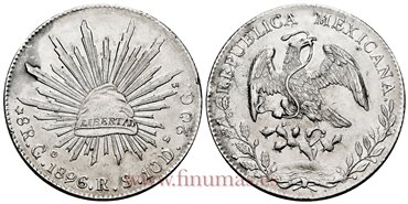 MEXICO - K377.8 - 8 REALES 1896 Guanajuato R.S.-SC-