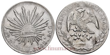 MEXICO - K377.4 - 8 REALES 1890 Durango M.G.-MBC