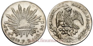 MEXICO - K377-13-1 - 8 REALES 1888 Zacatecas F.Z.-SC