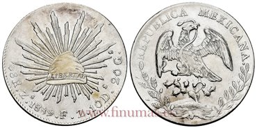 MEXICO - K377-13 - 8 REALES 1889 Zacatecas F.Z.-EBC