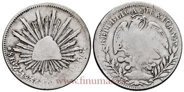 MEXICO - K377-13 - 8 REALES 1836 Zacatecas O.M.-BC