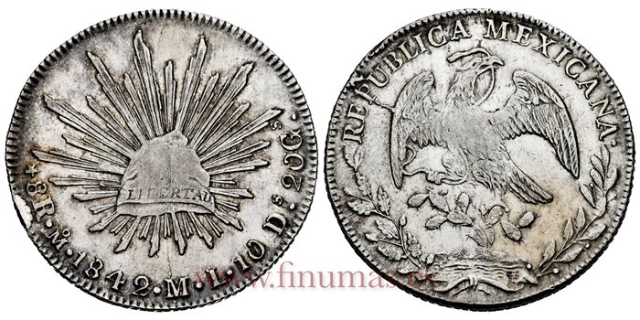 MEXICO - K377-10 - 8 REALES 1842 Mexico M.L.-MBC