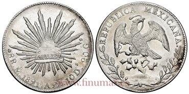 MEXICO - K377-10 - 8 REALES 1891 Mexico A.M.-SC-
