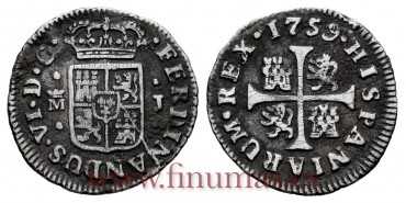 Cy09544.-FERNANDO VI - 1/2 Real 1759 Madrid J.- MBC