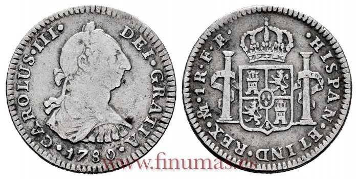 Cy10625.- CARLOS III - 1 Real 1780 Mexico F.F - MBC-