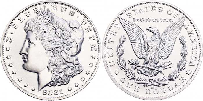 ESTADOS UNIDOS - K-110a - DOLLAR MORGAN 2021 D.  100th anniversary