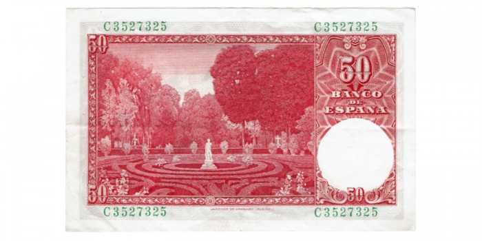 F460D - 50 Pesetas 31-12-1951 MBC- , serie A/E