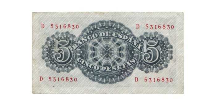 copy of F440I - 5 Pesetas 12-4-1947, EBC+ series A/E
